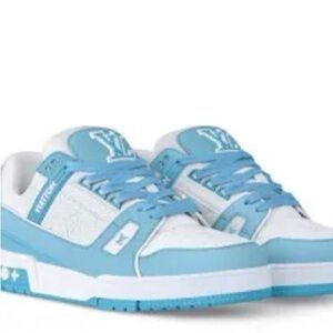 Louis Vuitton Sky Blue and White Sneakers